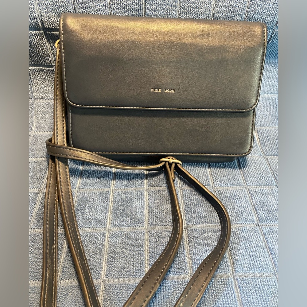 Pixie Mood Jane 2 in 1 Crossbody purse. Vegan leather. Vintage Blue colour!
